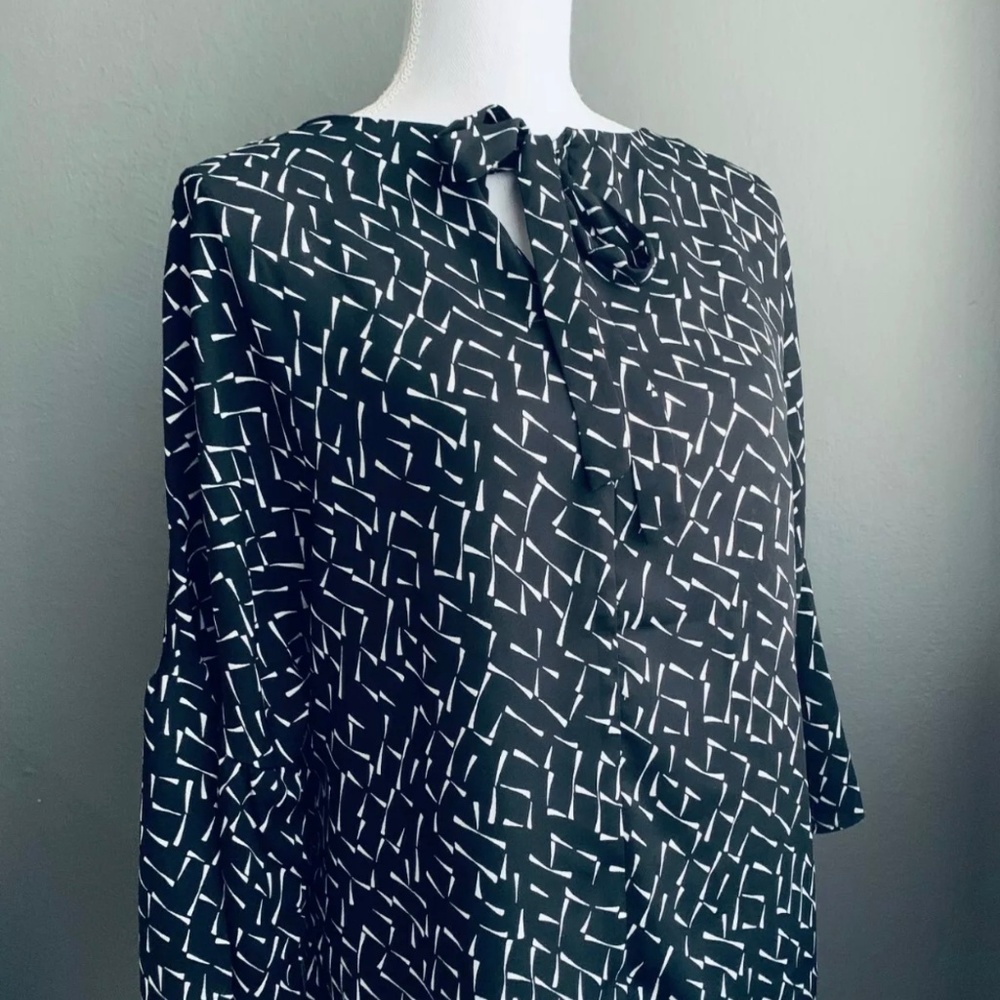 Banana Republic Sheer Blouse Flare Bell Sleeve